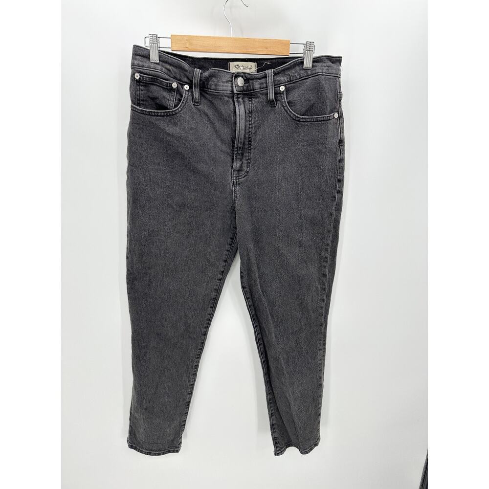 Madewell The Perfect Vintage Washed Grey Cotton Blend Denim Jeans Women Size 31